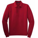 Blank Plain Mens Long Sleeve Polo Shirt