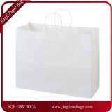 White Kraft Paper Bags, Shopping, Mechandise, Party, Gift Bags, White Kraft Paper Bag with Customer Print Logo, Paper Shopping Bag, Horizontal Kraft Paper Bag