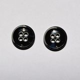 Garment Clothing Apparel Black 4 Holes Resin Button