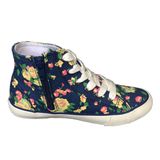 High-Top Canvas Sport Shoe Kids/Girls Floral Printed Canvas Shoe