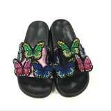 2017 Lady Sandal Patient Leather Upper Latest Fashion Embroidery Girls Sandals