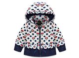 C1283 Winter Baby Kids Girls White Duck Down Coat Short Hooded Micky Thick Coat Outwear Children Baby Cotton Padded Jacket