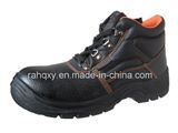 Split Embossed Leather Safety Shoes with Mesh Lining (HQ01011)