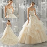Sweetheart Floor Length Beading Ballgown Bridal Wedding Dress Gown (8184)
