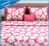 Red Floral Design Polyester Duvet Cover Bedding Set