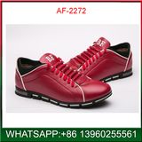 2018 China Brand PU Red Casual Shoes for Man Wholesale