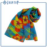 Hand Rolled Edge 100% Polyester Retro Custom Long Shawl Scarf