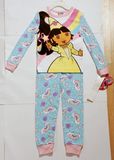 100% Cotton Children's Pajama with Allover Print and Screen Print