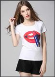 Wholesale Women Cheap Custom 100% Cotton T-Shirts with Silk Screen Printing