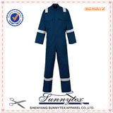 Mens Stripe Hi Vis Workwear Overall Uniform