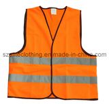 Orange High-Vis Vest with Reflective Tape (ELTHVJ-137)