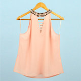 Wholesale Factory Direct Price Latest Fashion Women's Tops with Beaded