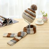 Kids Baby Unisex Children Boys Girls 2PC Winter Cable Twist Beanie Scarf Scarf Hat Set Scarf (SK412S)