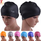 Flexible Waterproof Silicon Swimming Cap Adult Waterdrop Swimming Head Cover Protect Ear Swim Caps Pool Bath Cap