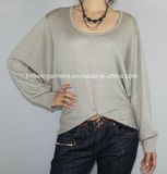 Women Fashion Knitted Round Neck Long Sleeve Sweater Clothes (12AW-317)