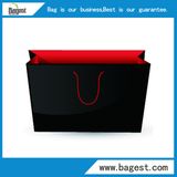 Full Black Art Paper Gift Bag Shopping Bag for Clothes