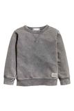 3-8y Boys CVC8020 280g Fleece Crew Neck Washed-Look Sweatshirt