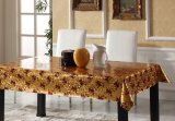 Hot Sale Printed and Double Side Gloden Embossed PVC Tablecloth 