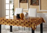 Hot Sale Printed and Double Side Gloden Embossed PVC Tablecloth 