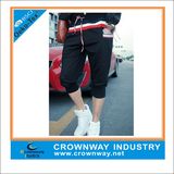 Mens Cotton Polyester Capri Sweatpants with Rib Leg Opening