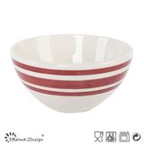 Nice Red Circle Hand Painting Oatmeal Bowl