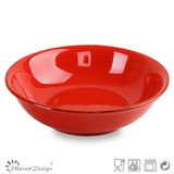 23cm Red Ceramic Soup Plate