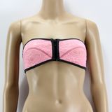 2015 Padded Strapless Neoprene Bikini Top with Zipper Open