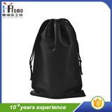 35X45 Cheap Non Woven Black Sport Backpack Drawstring Shoes Bag