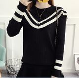 Autumn Lotus Leaf Collar Round Neck Sweater (BTQ228)