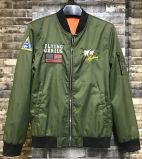 Fashion Green Men's Flying Jacket with High Quolity Embroider