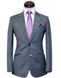 Men's Gray Slim Fit Wool Suits