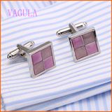 VAGULA Rhodium Plated Men's New Arrival Fashion Wedding Cuff Links