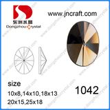 Machine Cut Rivoli Oval Shape Mirror Glass Stone for Jewelry Accessories