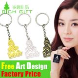 Custom Metal Fashion Shaped Zinc Alloy Keyring as Small Gifts