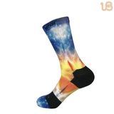 Men's Sublimation Print Thick Sport Crew Socks