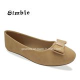 Flat Heel Light Outsole Girls Ballerinas with Bowknot Upper