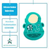 Customized Silicone Rubber Products Feeding Set Waterproof Washable Baby Bibs Mould