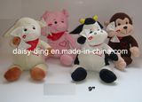 Plush Valentine Monkey with Heart Embroidery
