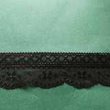 Rhombic Pattern Black Narrow Trimming Lace for DIY Craft