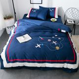 Plane Applique Boy Bedding Sets