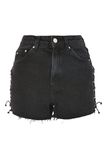 2017 Black Denim Lace up Side Girls Shorts Factory