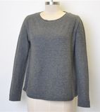 Custom Round Neck Pure Color Knit Pullover Women Sweater