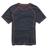 Custom Black Polyester Breathable T-Shirt