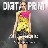 2017 New Style Printed Satin for Ladies Skirt Suits