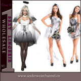 Women Carnival Dead Zombie Adult Halloween Theatrical Bride Costume (TLQ2843)