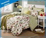 Flower Stripe Bedding Set Duvet Cover