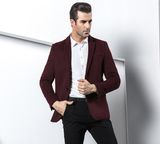 100% Wool Slim Fit Coat Pant Men Suit