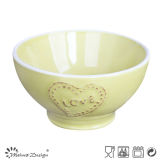 Embossed with Shinning Glaze Ceramic Stoneware Bowl