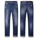 Men's Brand Fashion Monkey Wash Denim Long Jeans