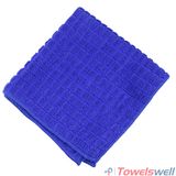 Blue Microfiber Checkered Kitchen Dish Towel